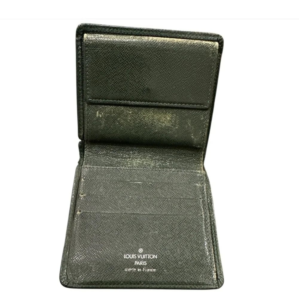 Louis Vuitton Unisex Leather Wallet W Coin Pouch Forest Green